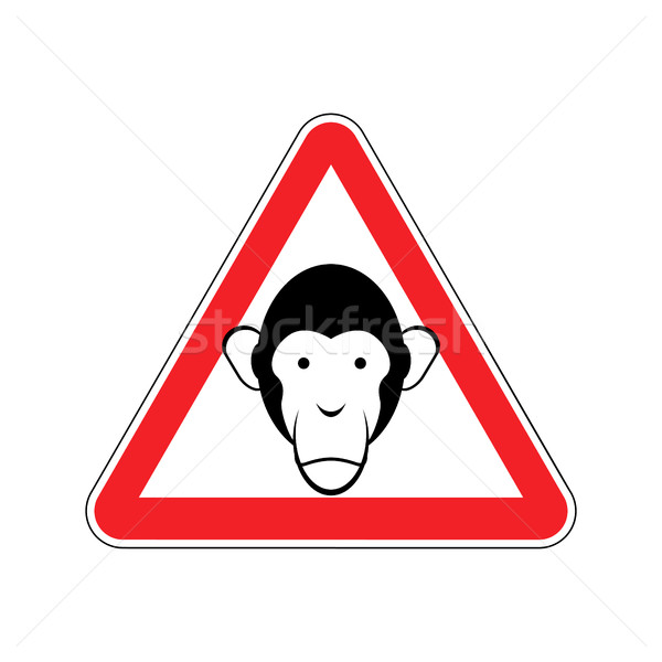 Singe rouge danger attention symbole [[stock_photo]] © popaukropa