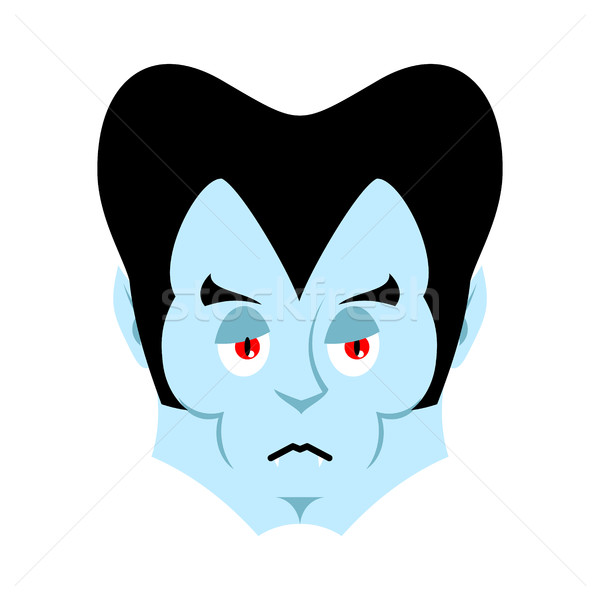 Dracula sad Emoji. Vampire sorrowful emotion face isolated Stock photo © popaukropa