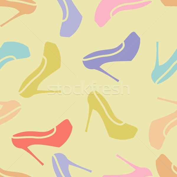 woman shoes pattern  seamless  Stock photo © popaukropa