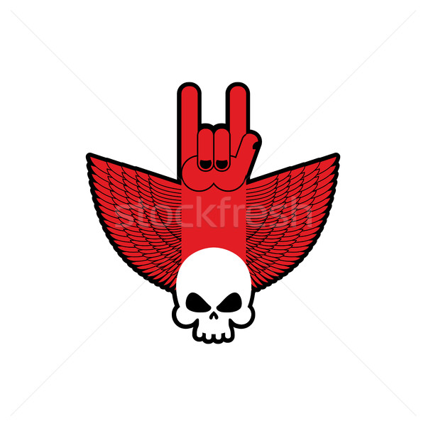 Zdjęcia stock: Rock · strony · czaszki · symbol · muzyki · toczyć