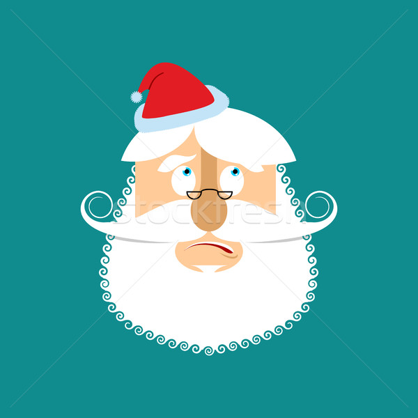 Santa surprised  Emoj. Christmas amazementi emotion avatars. San Stock photo © popaukropa