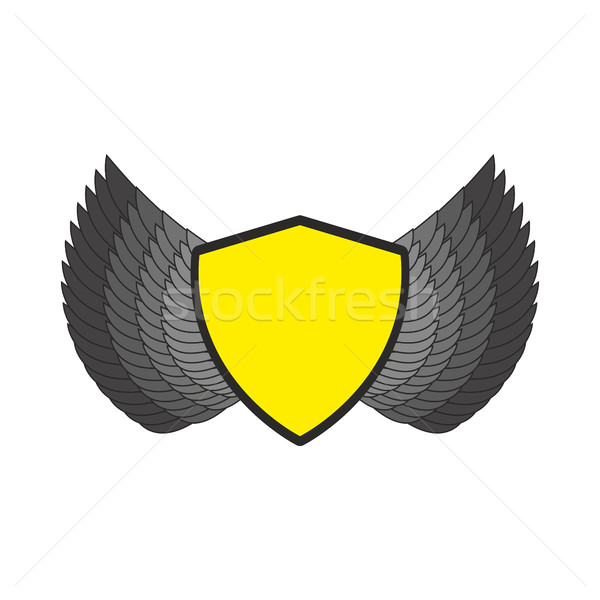 Shield and wings logo. Heraldic emblem. Antique coat template Stock photo © popaukropa