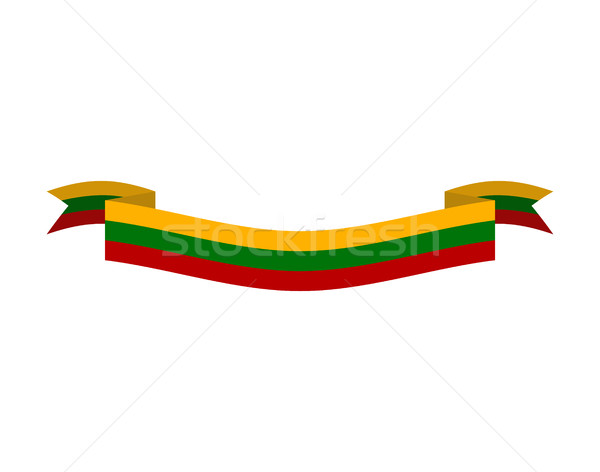Lithuania flag ribbon isolated. Lithuanian ribbon banner. state  Stock photo © popaukropa