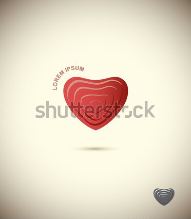 Set logos of plastic forms. Heart icon logo. Vector logo design  Stock photo © popaukropa