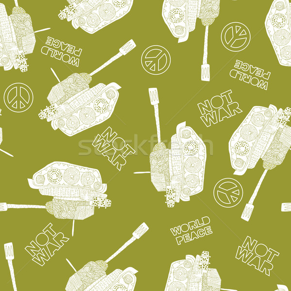 23 February, seamless background from the tanks. The pattern of  Stock photo © popaukropa