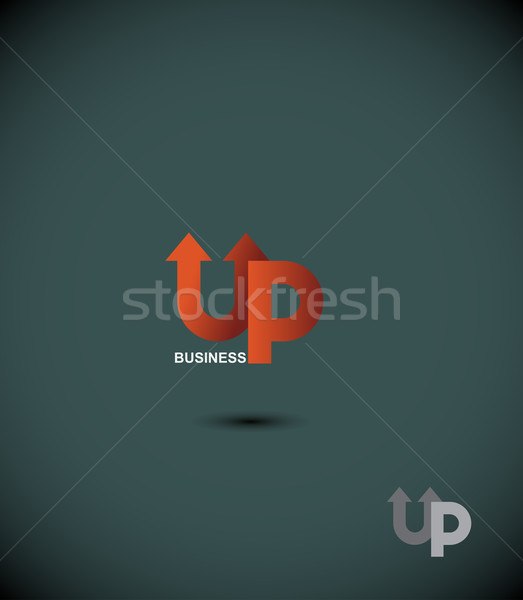 logo business up. Up arrow. The Eminence. Concept template for b Stock photo © popaukropa