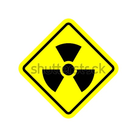 Radiation Danger sign. Caution chemical hazards. Warning sign of Stock photo © popaukropa