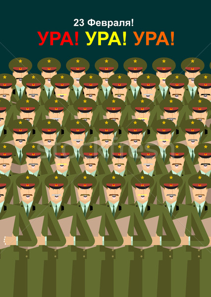 Dzień wojskowych chór fajerwerków żołnierzy śpiewać Zdjęcia stock © popaukropa