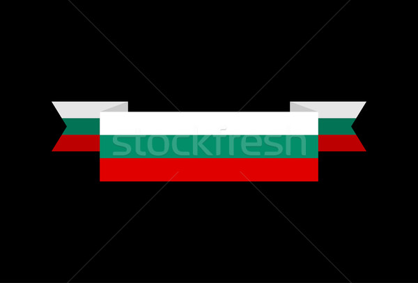 Bulgaria flag ribbon isolated. Bulgarian tape banner. National s Stock photo © popaukropa