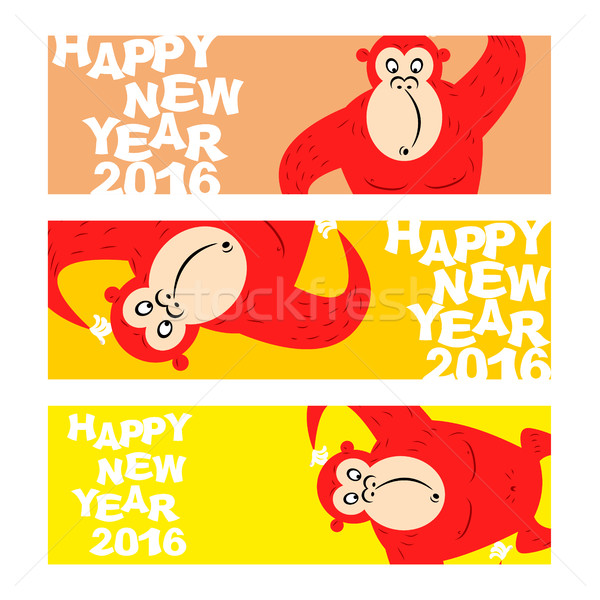 Happy new year. Holiday banner for Web. Symbol of Chinese new ye Stock photo © popaukropa