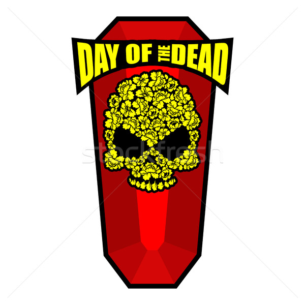 Skull of flowers for Day of the Dead. Skeleton head for national Stock photo © popaukropa