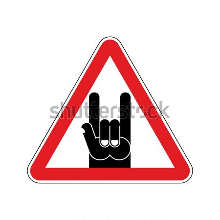 Attention fuck signe avertissement dangereux agression Photo stock © popaukropa