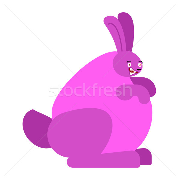 Сток-фото: кролик · монстр · радиоактивный · большой · Purple · Bunny