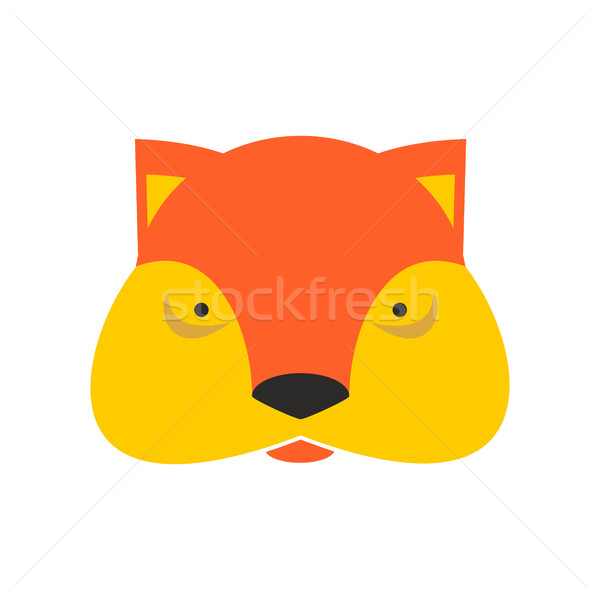 Fox twarz cute głowie dzieci Zdjęcia stock © popaukropa
