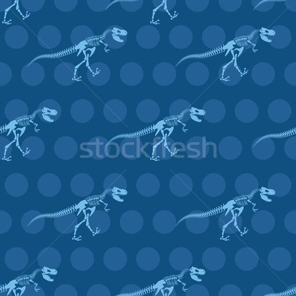 Skeleton Tyrannosaurus Seamless pattern. Dinosaur bones ornament Stock photo © popaukropa