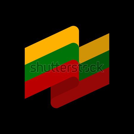 Lithuania flag ribbon isolated. Lithuanian ribbon banner. state  Stock photo © popaukropa