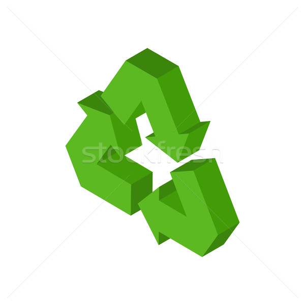 [[stock_photo]]: Recyclage · signe · vert · symbole · courir · emblème