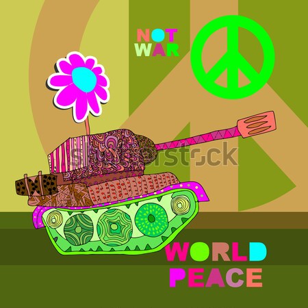 Hátvéd képeslap üdvözlet tank textúra művészet Stock fotó © popaukropa