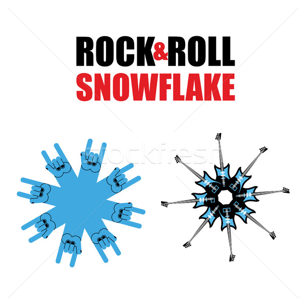 Rock rotolare fiocchi di neve segno di mano forma parecchi Foto d'archivio © popaukropa