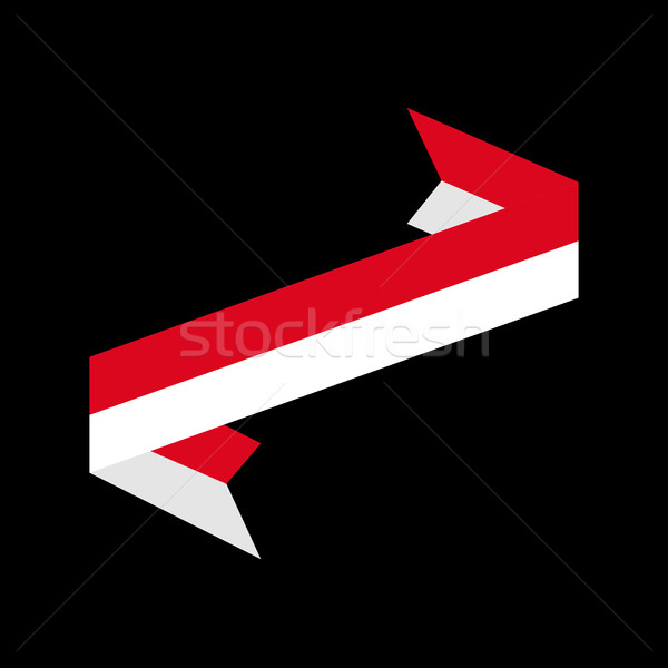 Indonesia flag ribbon isolated. Indonesian tape banner. state sy Stock photo © popaukropa