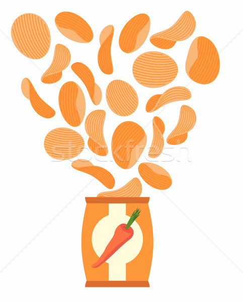 Foto stock: Sabor · como · zanahorias · envases · bolsa
