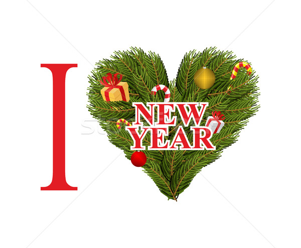 Amor ano novo símbolo coração Foto stock © popaukropa