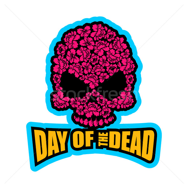 Skull of flowers for Day of the Dead. Skeleton head for national Stock photo © popaukropa