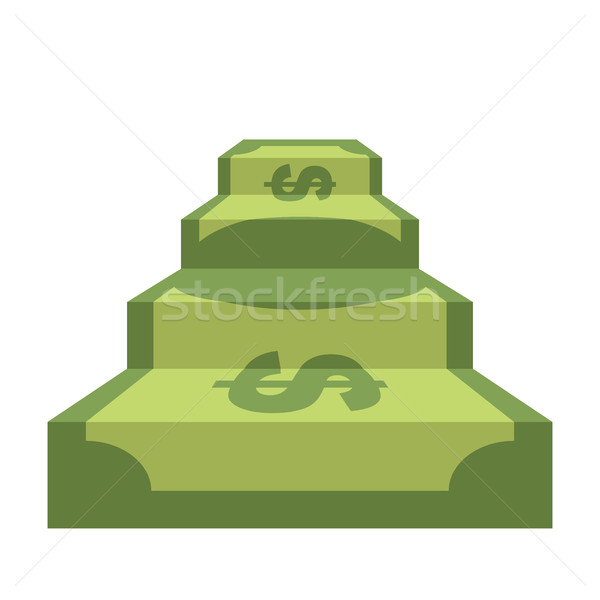 Steps from dollar. Track of  money. Staircase in form of money.  Stock photo © popaukropa
