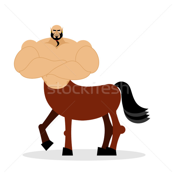 Centaur mythical creature. Half horse half person. Sports creatu Stock photo © popaukropa