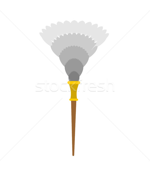 feather duster isolated. Maid accessory. dust cleaning Stock photo © popaukropa