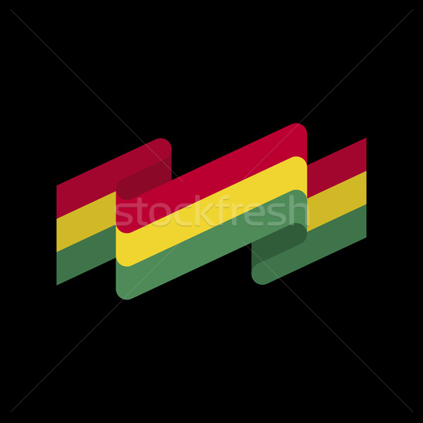 Bolivia flag ribbon isolated. Bolivian tape banner. National sym Stock photo © popaukropa