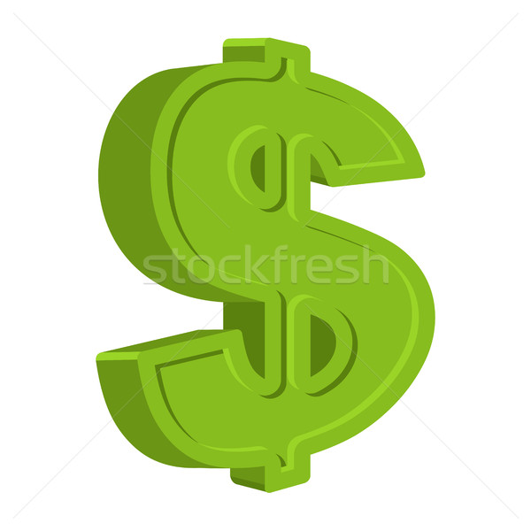 Stok fotoğraf: Dolar · işareti · yalıtılmış · beyaz · amblem · amerikan · para