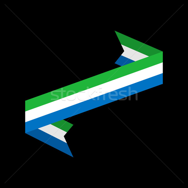 Sierra Leone flag ribbon isolated. Republic tape banner. Nationa Stock photo © popaukropa