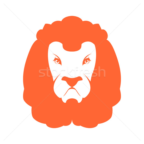 Lew podpisania logo godło ikona Zdjęcia stock © popaukropa