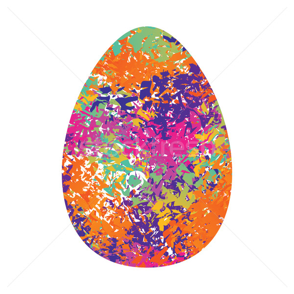 Easter egg isolated. Traditional decoration food for religion ho Stock photo © popaukropa