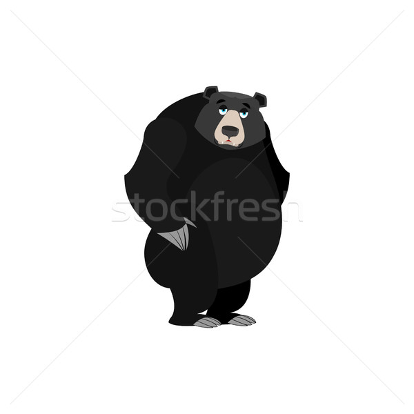 Baribal sad Emoji. American Black Bear wailful emotion isolated Stock photo © popaukropa