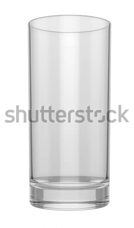 Empty glass on white background, mock up Stock photo © pozitivo