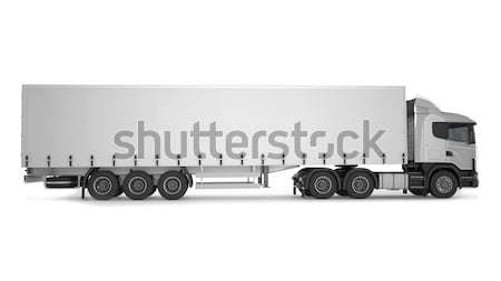 Nagy teher teherautó fehér izolált hely Stock fotó © pozitivo