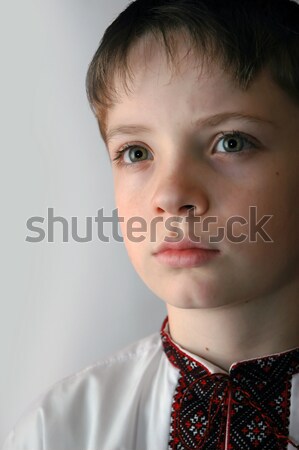 Erkek elbise yüz çocuk portre gömlek Stok fotoğraf © Pozn
