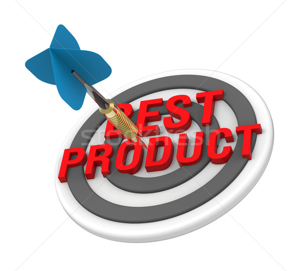 Azul dardo alvo texto o melhor produto Foto stock © ppart