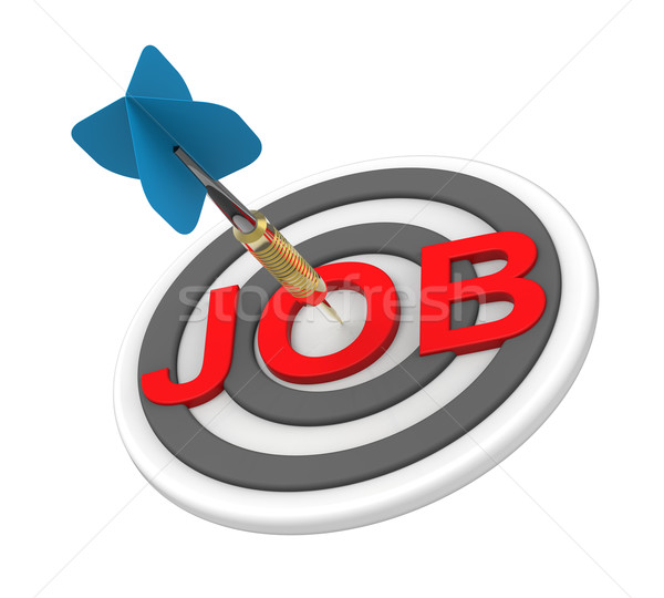 Azul dardo objetivo texto Trabajo reclutamiento Foto stock © ppart