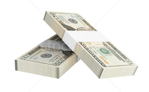 Dolar para yalıtılmış beyaz bilgisayar oluşturulan Stok fotoğraf © ppart