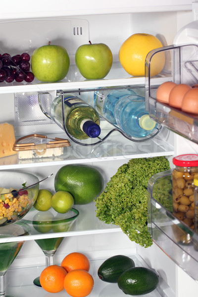 Stock photo: The inside of refrigerators. 