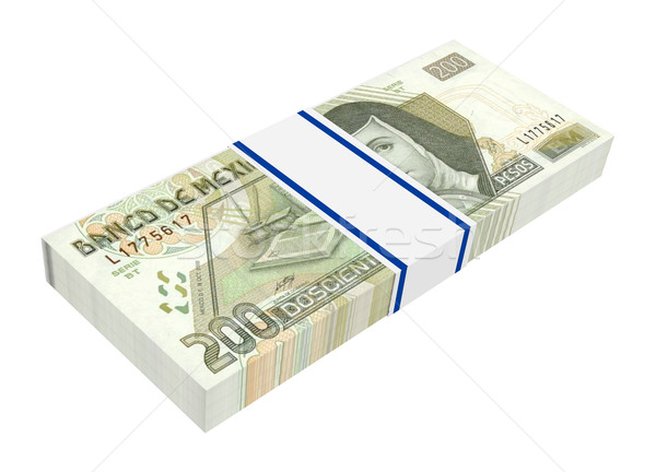 Stock photo: Mexican pesos isolated on white background. 
