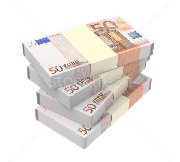 Euros dinero aislado blanco ordenador generado Foto stock © ppart