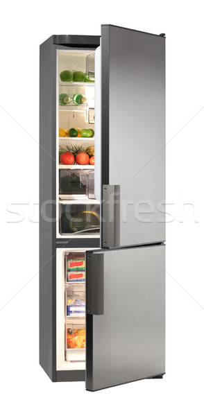 Two door INOX refrigerator isolated on white  Stock photo © ppart