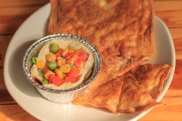 Croccante colazione meridionale pane bianco piatto Foto d'archivio © prajit48