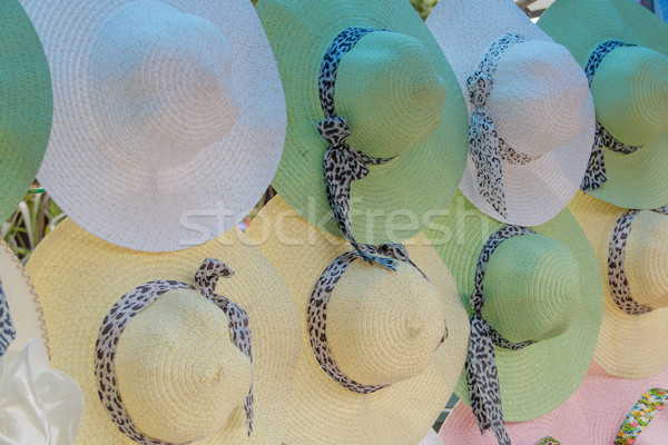 Bayan şapka toplama moda siyah kafa Stok fotoğraf © prajit48
