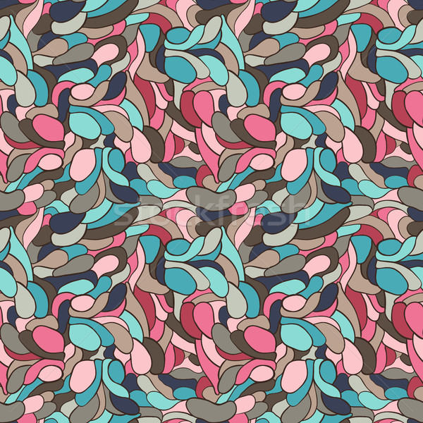 Abstract vector background or seamless pattern with hand drawn curvy geometric shapes for clothing a Stock photo © Pravokrugulnik