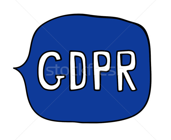 Stock photo: General Data Protection Regulation - GDPR hand written text in a speech bubble